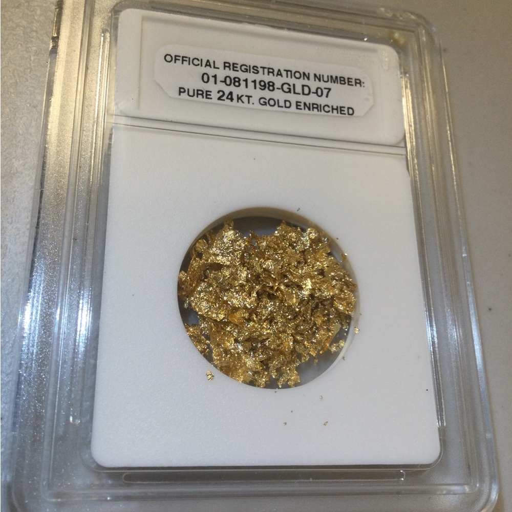 Pure 24K Gold Leaf Flakes- Certified In Presentation Case